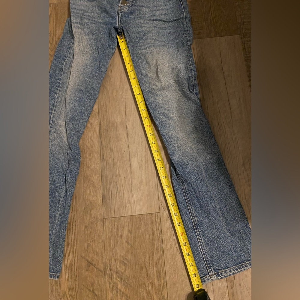 Reformation Liz Button Fly High Rise Straight Jeans - Size 25 - Picture 7 of 8